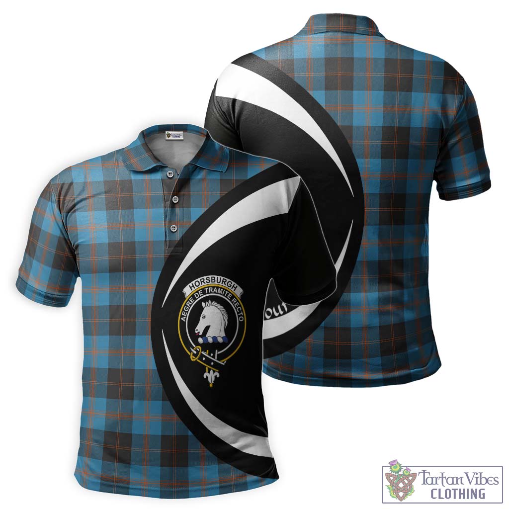 Horsburgh Tartan Men's Polo Shirt with Family Crest Circle Style Kid - Tartan Vibes Clothing