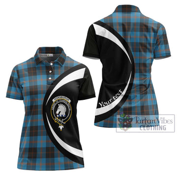 Horsburgh Tartan Women's Polo Shirt with Family Crest Circle Style