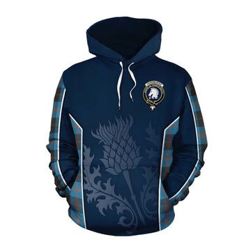 Horsburgh Tartan Cotton Hoodie with Family Crest and Scottish Thistle Vibes Sport Style