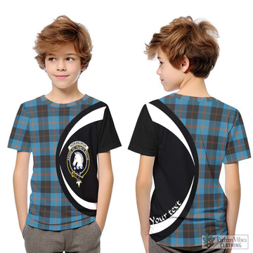 Horsburgh Tartan Kid T-Shirt with Family Crest Circle Style