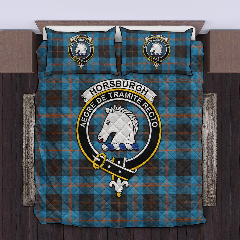 Horsburgh Tartan Quilt Bed Set with Family Crest Twin - Tartan Vibes Clothing