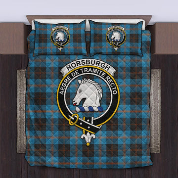 Horsburgh Tartan Quilt Bed Set with Family Crest