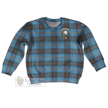 Horsburgh Tartan Kid Ugly Sweater with Family Crest