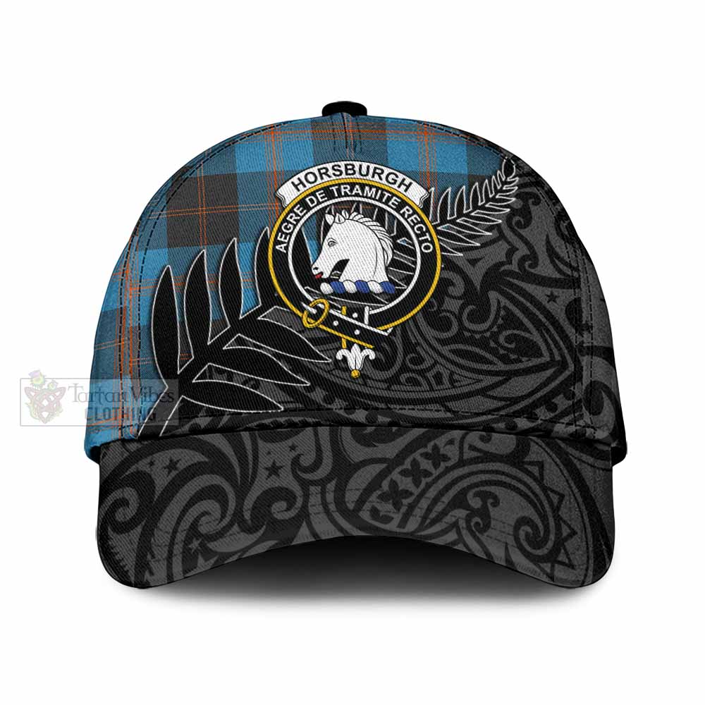 Tartan Vibes Clothing Horsburgh Tartan Classic Cap with New Zealand Silver Fern Half Style