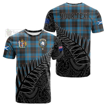 Horsburgh Crest Tartan Cotton T-shirt with New Zealand Silver Fern Half Style