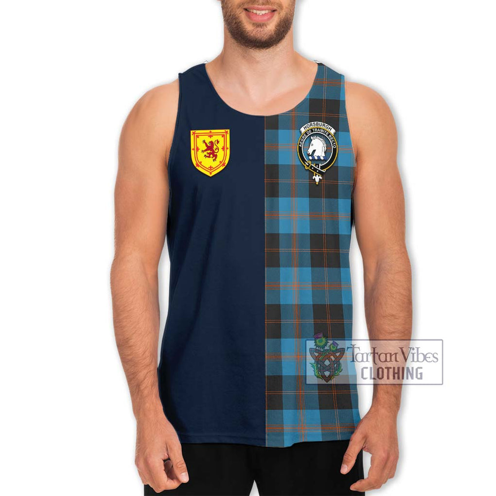 Tartan Vibes Clothing Horsburgh Tartan Men's Tank Top with Scottish Lion Royal Arm Half Style