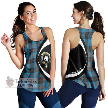 Horsburgh Tartan Women's Racerback Tanks with Family Crest Circle Style