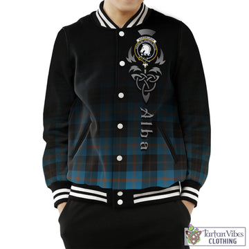 Horsburgh Tartan Baseball Jacket Featuring Alba Gu Brath Family Crest Celtic Inspired