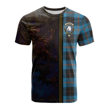 Horsburgh Tartan Family Crest Cotton T-shirt Alba Gu Brath Be Brave Lion Ancient Style Kid's Shirt - Tartan Vibes Clothing