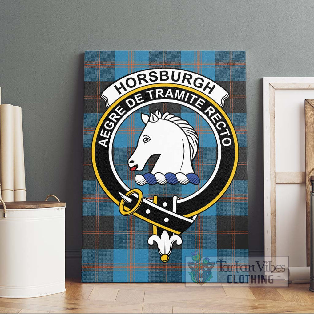 Horsburgh Tartan Canvas Print Wall Art with Family Crest Without Frame - Tartan Vibes Clothing