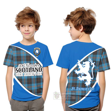 Horsburgh Family Crest Tartan Kid T-Shirt Celebrate Saint Andrew's Day in Style