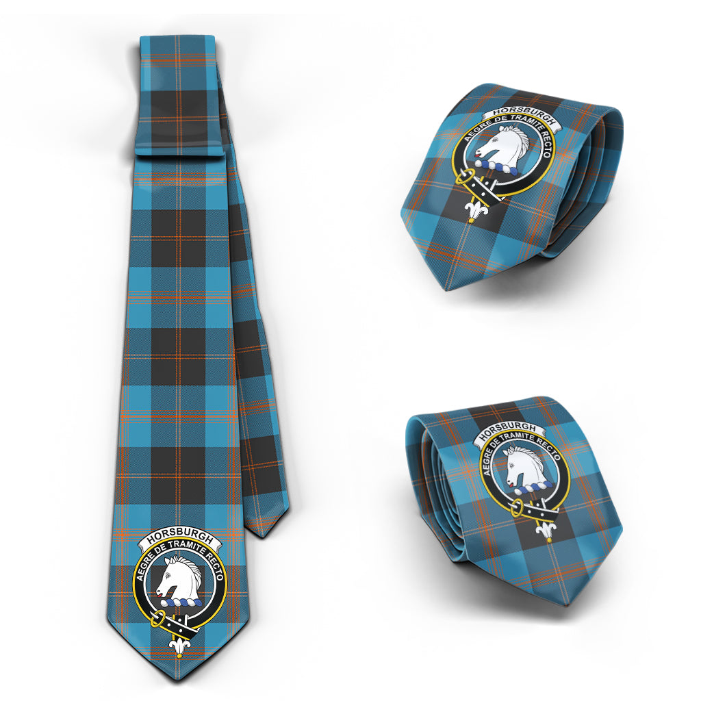 Horsburgh Tartan Classic Necktie with Family Crest Necktie One Size - Tartan Vibes Clothing