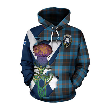 Horsburgh Tartan Family Crest Cotton Hoodie Scottish Thistle Celtic Inspired Pullover Hoodie XS - Tartan Vibes Clothing