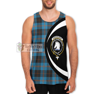 Horsburgh Tartan Men's Tank Top with Family Crest Circle Style