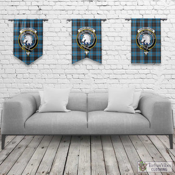 Horsburgh Tartan Gonfalon, Tartan Banner with Family Crest