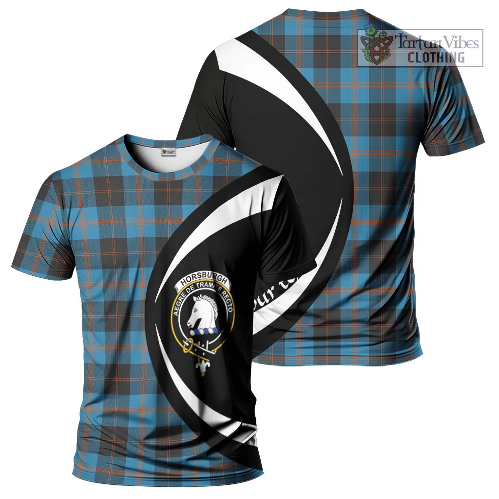 Tartan Vibes Clothing Horsburgh Tartan T-Shirt with Family Crest Circle Style