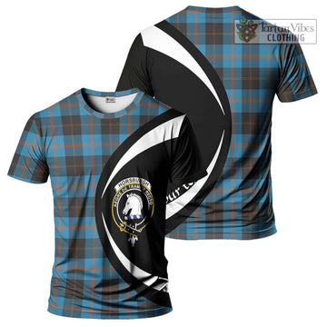 Horsburgh Tartan T-Shirt with Family Crest Circle Style