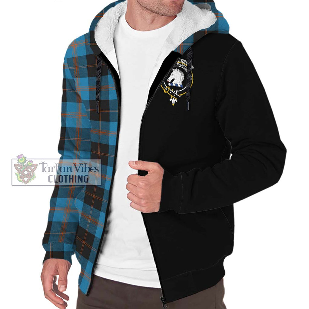 Horsburgh Tartan Sherpa Hoodie with Family Crest and Half Of Me Style Unisex S - Tartanvibesclothing Shop