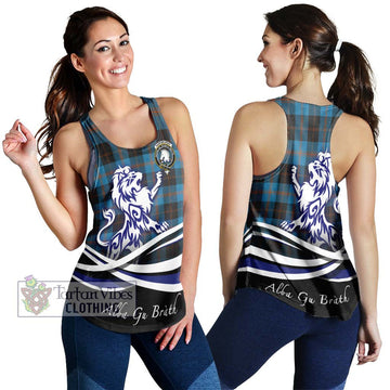 Horsburgh Tartan Women's Racerback Tanks with Alba Gu Brath Regal Lion Emblem