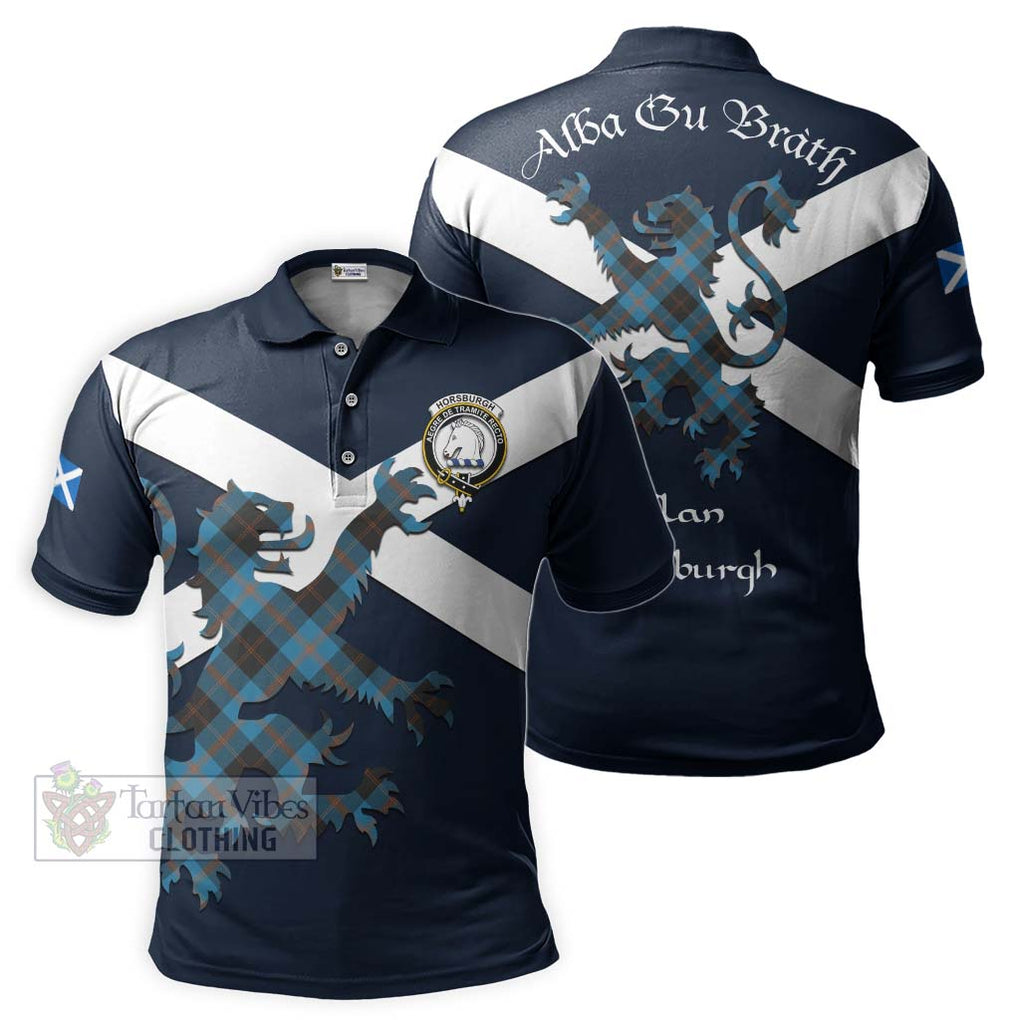 Tartan Vibes Clothing Horsburgh Tartan Lion Rampant Polo Shirt – Proudly Display Your Heritage with Alba Gu Brath and Clan Name