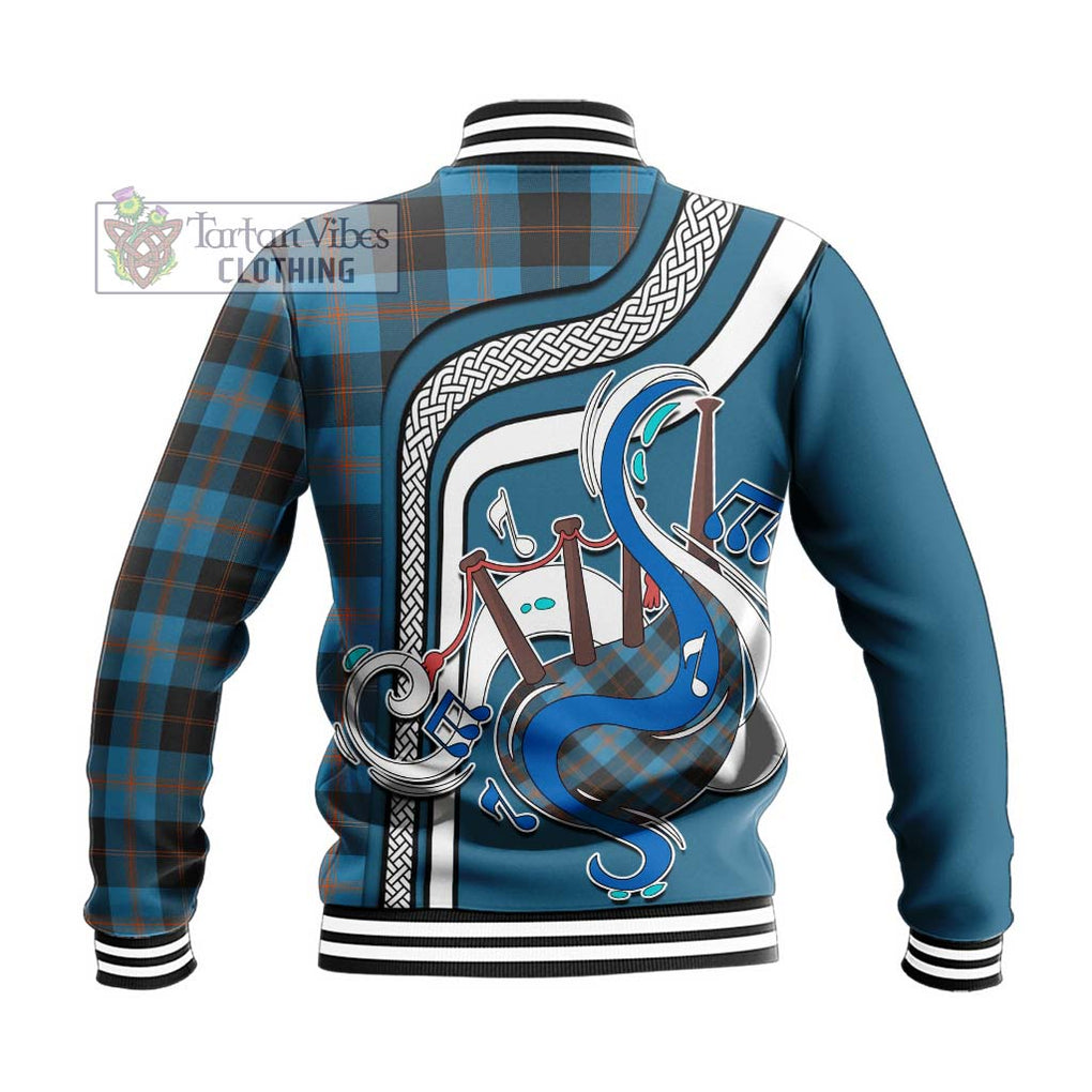 Tartan Vibes Clothing Horsburgh Tartan Baseball Jacket with Epic Bagpipe Style