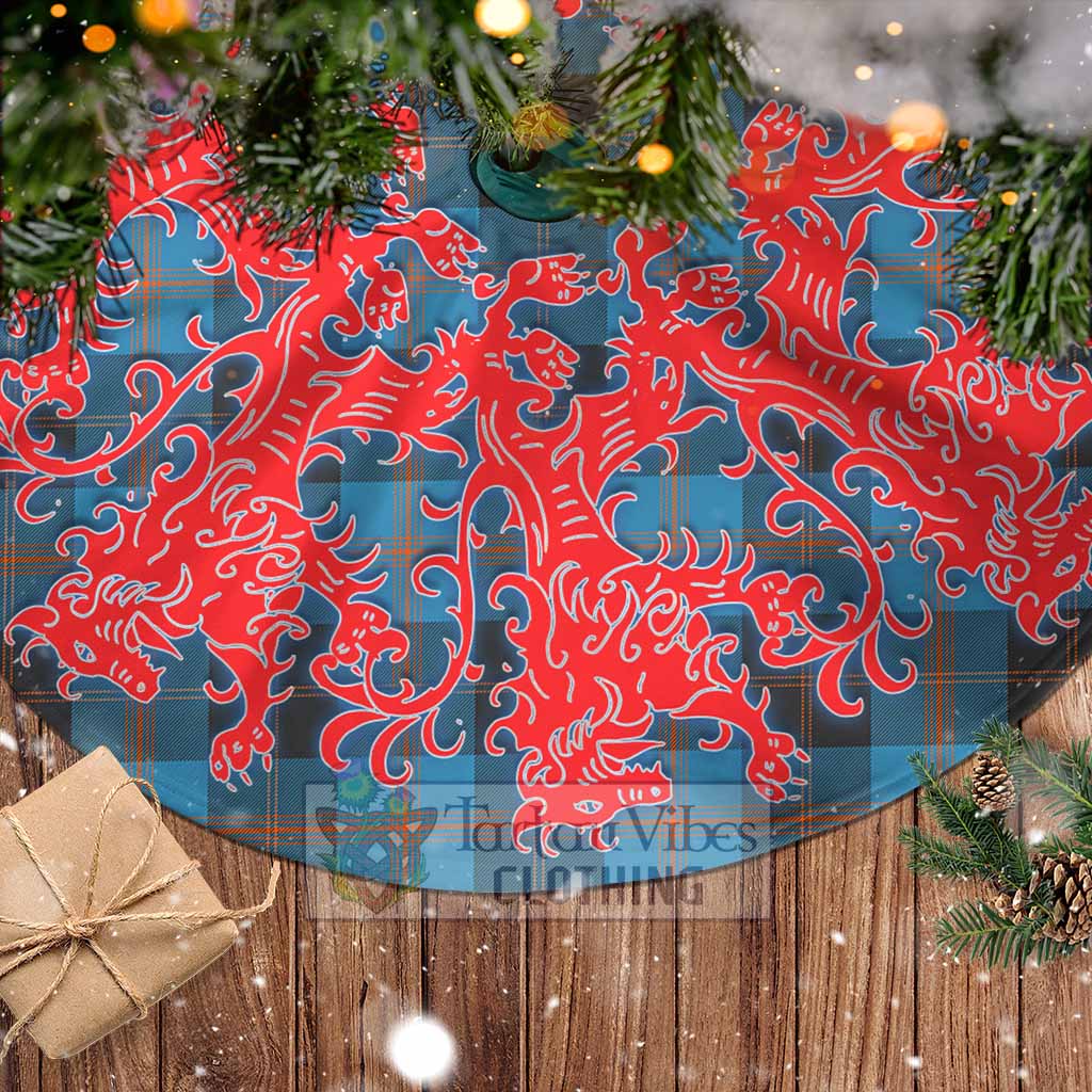 Tartan Vibes Clothing Horsburgh Tartan Christmas Tree Skirt Lion Rampant Style