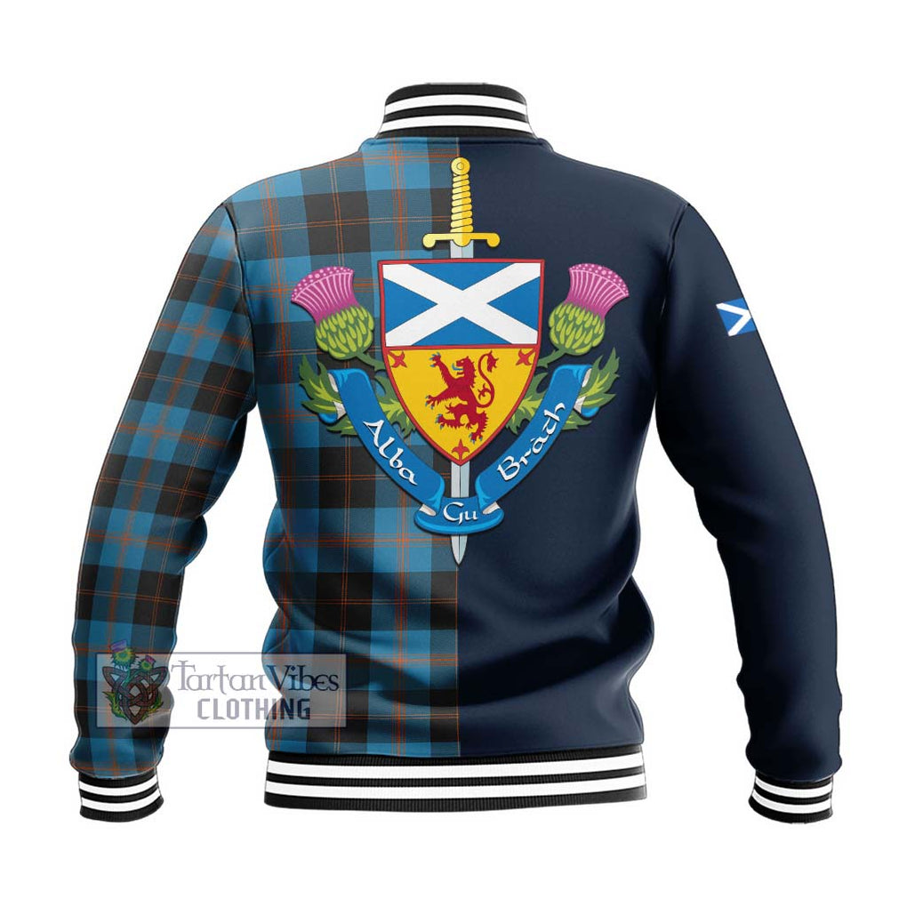 Tartan Vibes Clothing Horsburgh Tartan Baseball Jacket with Scottish Lion Royal Arm Half Style