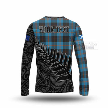 Horsburgh Crest Tartan Long Sleeve T-Shirt with New Zealand Silver Fern Half Style