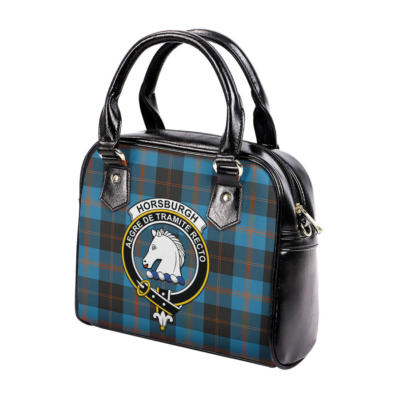 Horsburgh Tartan Shoulder Handbags with Family Crest - Tartanvibesclothing