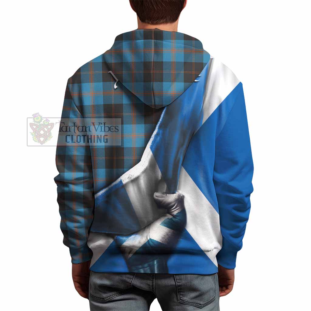 Tartan Vibes Clothing Horsburgh Tartan Hoodie with Family Crest Scotland Patriotic Style