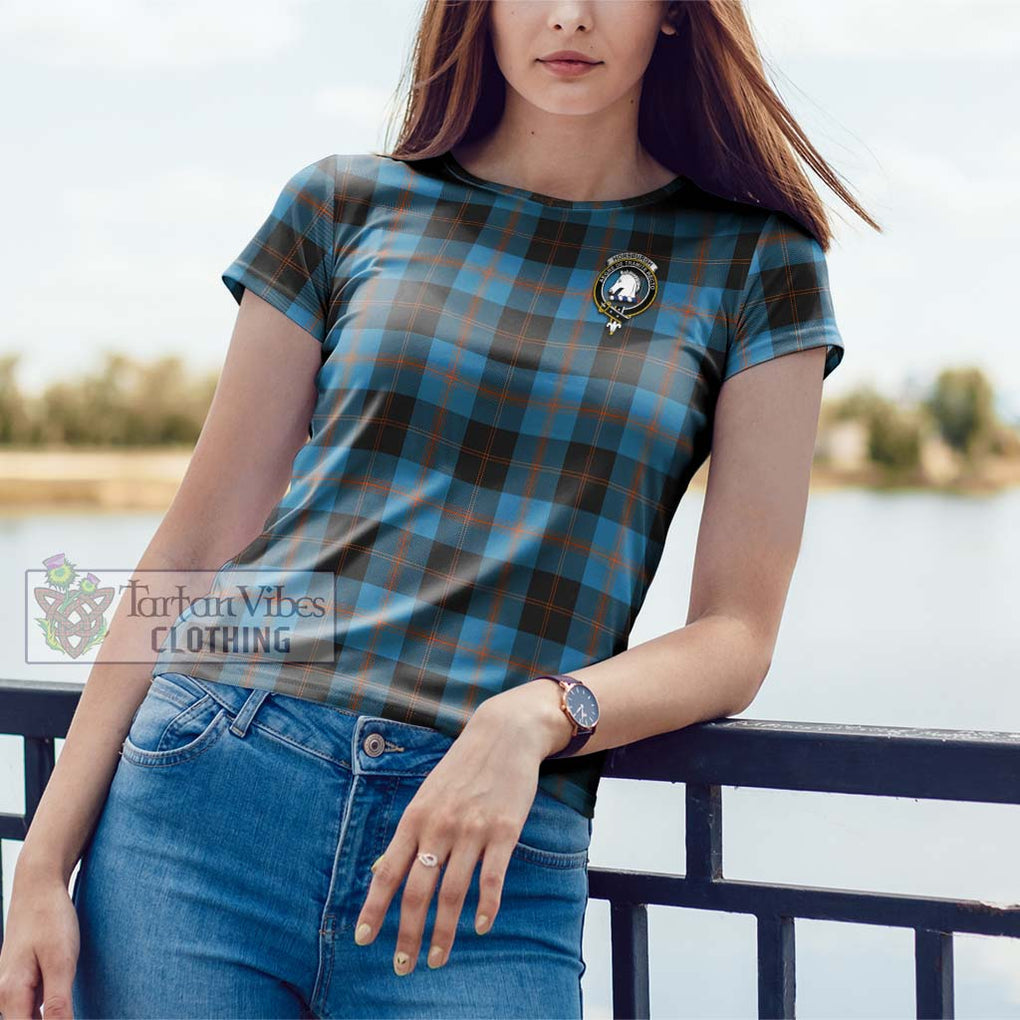 Horsburgh Tartan Cotton T-Shirt with Family Crest Women's Shirt - Tartanvibesclothing Shop