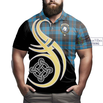 Horsburgh Tartan Polo Shirt with Family Crest and Celtic Symbol Style