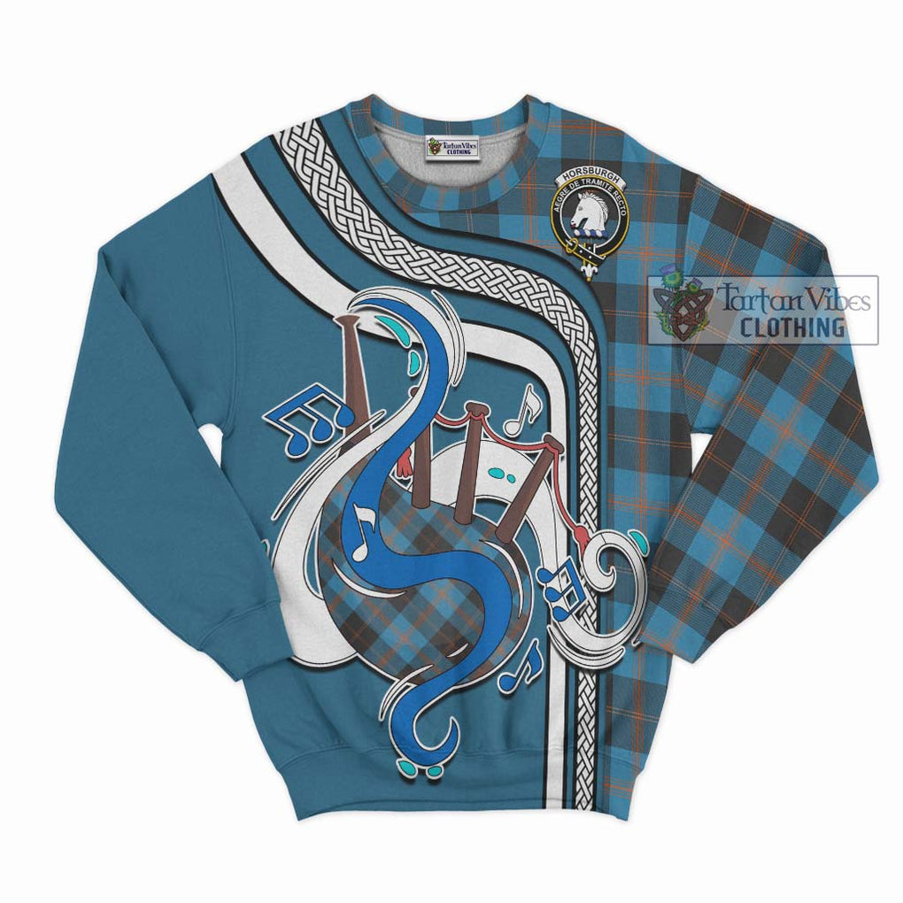 Tartan Vibes Clothing Horsburgh Tartan Sweatshirt with Epic Bagpipe Style