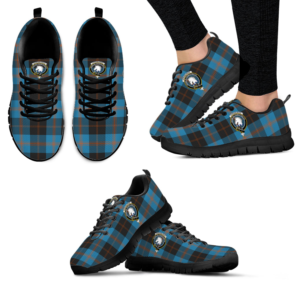 Horsburgh Tartan Sneakers with Family Crest - Tartan Vibes Clothing