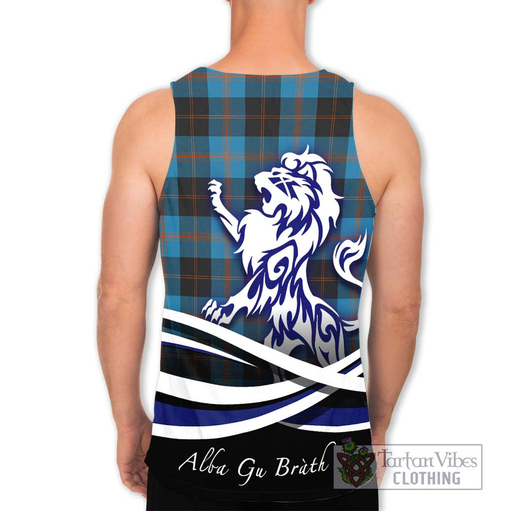 Horsburgh Tartan Men's Tank Top with Alba Gu Brath Regal Lion Emblem - Tartanvibesclothing Shop