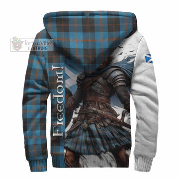 Horsburgh Crest Tartan Sherpa Hoodie Inspired by the Freedom of Scottish Warrior