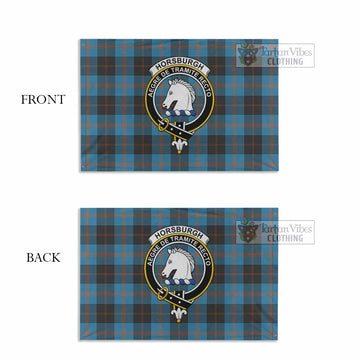 Horsburgh Tartan House Flag with Family Crest