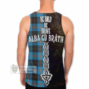 Horsburgh Tartan Family Crest Men's Tank Top Alba Gu Brath Be Brave Lion Ancient Style - Tartan Vibes Clothing