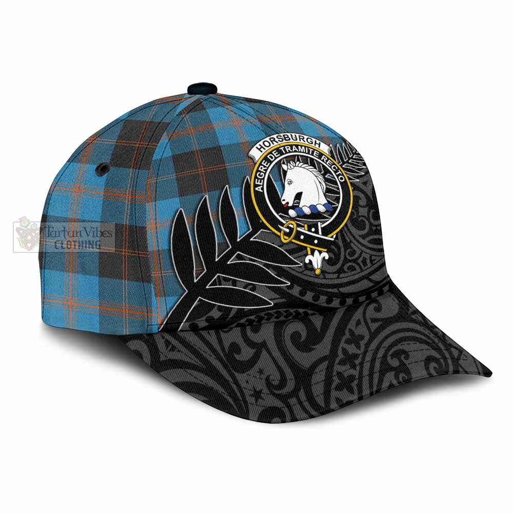 Tartan Vibes Clothing Horsburgh Tartan Classic Cap with New Zealand Silver Fern Half Style