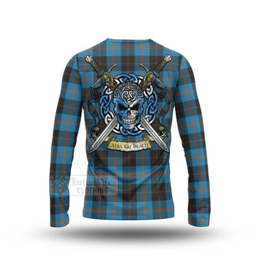 Horsburgh Tartan Long Sleeve T-Shirt with Family Crest Celtic Skull Style