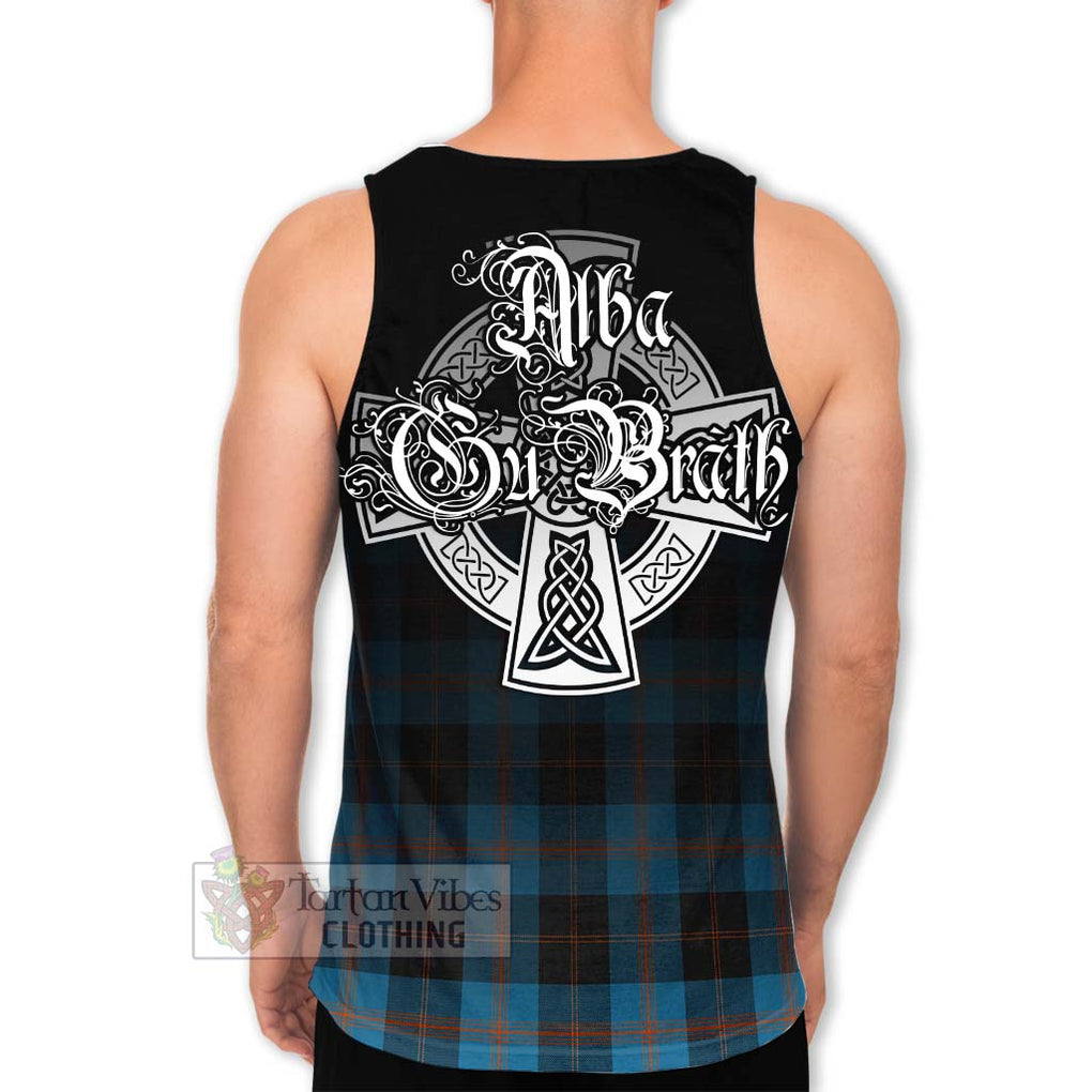 Tartan Vibes Clothing Horsburgh Tartan Men's Tank Top Featuring Alba Gu Brath Family Crest Celtic Inspired