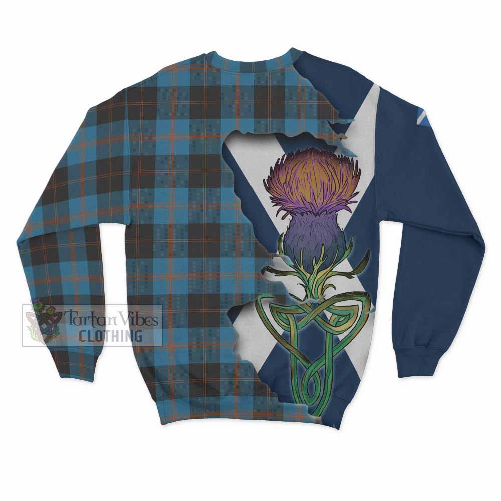 Horsburgh Tartan Family Crest Sweatshirt Scottish Thistle Celtic Inspired - Tartan Vibes Clothing