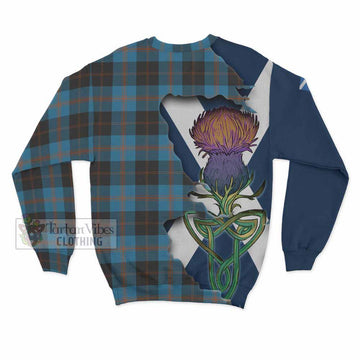 Horsburgh Tartan Family Crest Sweatshirt Scottish Thistle Celtic Inspired - Tartan Vibes Clothing