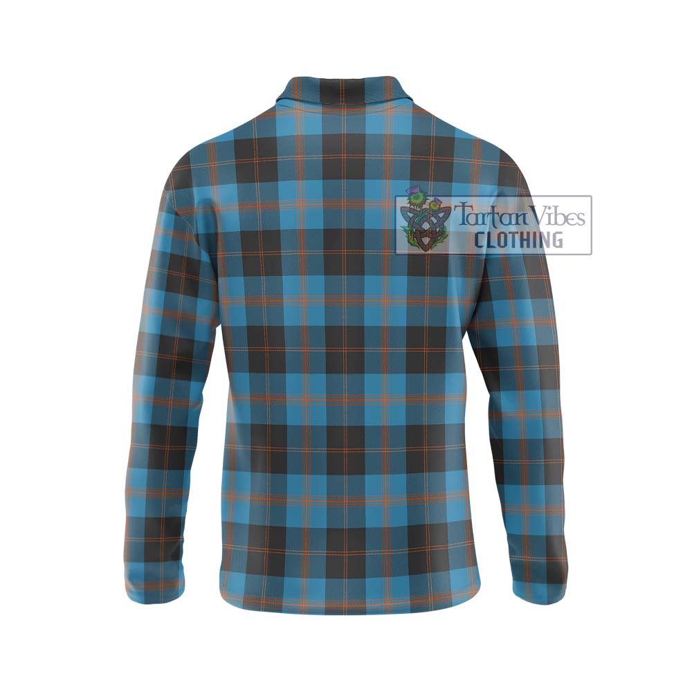 Horsburgh Tartan Long Sleeve Polo Shirt with Family Crest DNA In Me Style - Tartanvibesclothing Shop