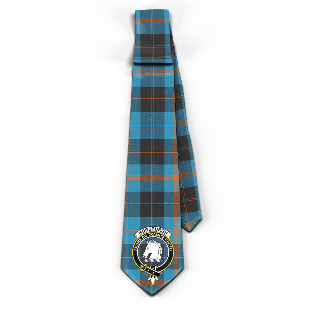 Horsburgh Tartan Classic Necktie with Family Crest - Tartan Vibes Clothing