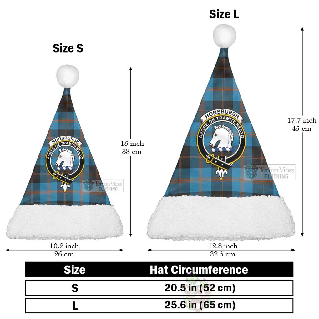 Tartan Vibes Clothing Horsburgh Tartan Christmas Santa Hats with Family Crest