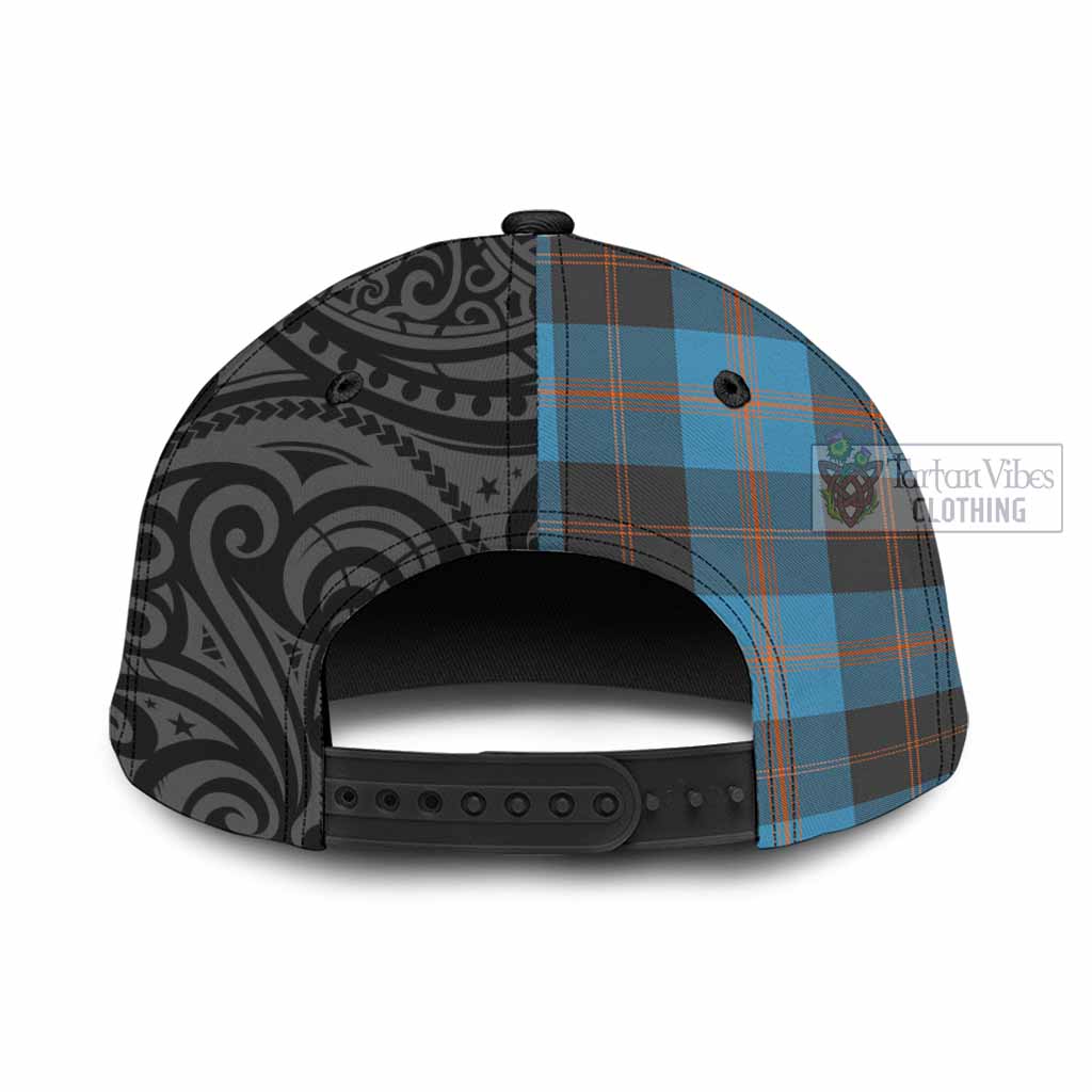 Tartan Vibes Clothing Horsburgh Tartan Classic Cap with New Zealand Silver Fern Half Style