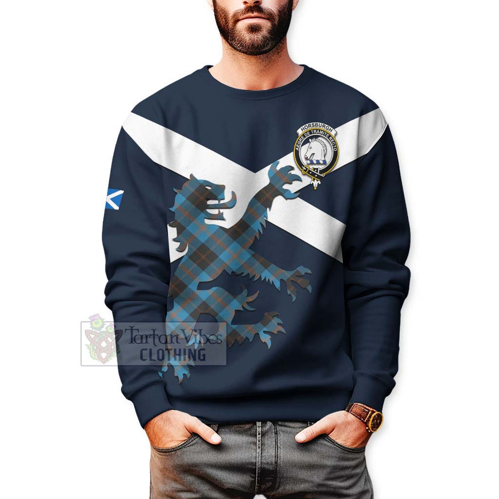 Tartan Vibes Clothing Horsburgh Tartan Lion Rampant Sweatshirt – Proudly Display Your Heritage with Alba Gu Brath and Clan Name