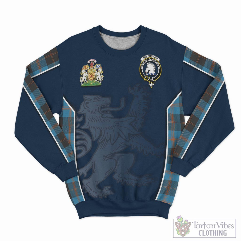 Tartan Vibes Clothing Horsburgh Tartan Sweater with Family Crest and Lion Rampant Vibes Sport Style