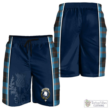 Horsburgh Tartan Men's Shorts with Family Crest and Scottish Thistle Vibes Sport Style